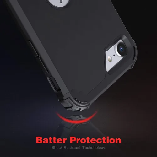 Vista 7 de IDweel Funda para iPhone SE 2020 con protector de pantalla, para iPhone SE 2022, 3 en 1, absorción de golpes, ajuste delgado, cubierta