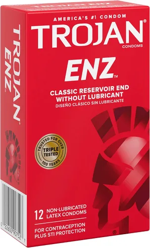 Vista 9 de Trojan ENZ - Preservativos de látex natural no lubricados, 12