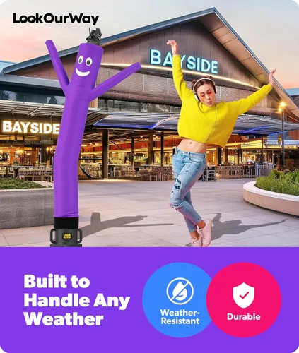 Vista 5 de LookOurWay Air Dancers Wacky Waving - Accesorio inflable de tubo para hombre, 7 pies de alto, publicidad de bailarín de aire que saluda, tipo tubo