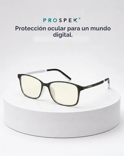 Vista 6 de Prospek Blue Light Blocking Computer & Reading Glasses, 0.00 to +3.00 Blanco - Negro