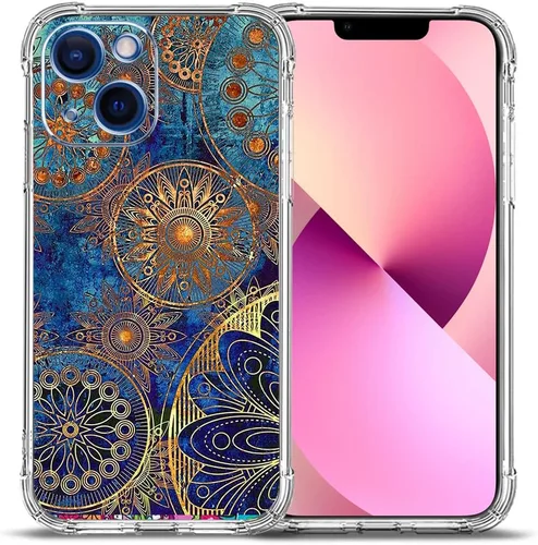 Vista 18 de Funda para iPhone 12 Pro Max, protección contra caídas de flores de mariposa azul, rosa, a prueba de golpes, carcasa protectora de cuerpo completo