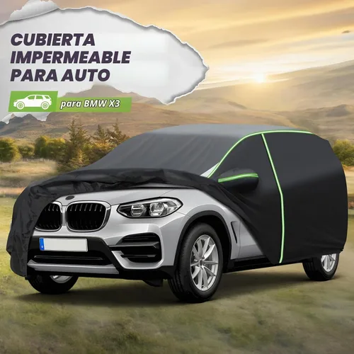 Vista 2 de Mixsuper Liner Funda para coche para BMW X3 2003-2026, 7 capas, funda impermeable para coche, accesorios para X3 con puerta con cremallera, tiras