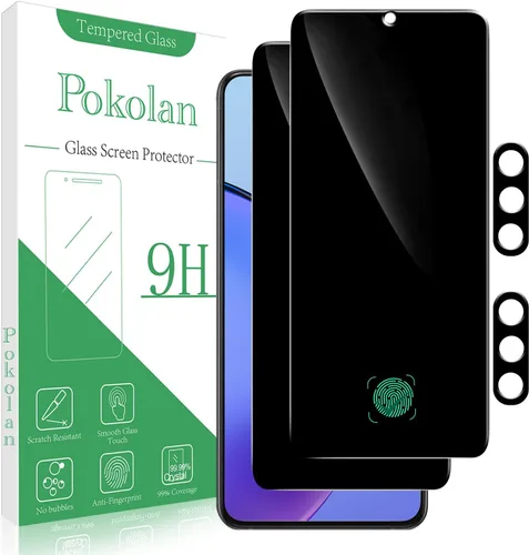 Vista 10 de Pokolan Paquete de 3+3 protectores de pantalla de vidrio templado para Samsung Galaxy S22 Claro