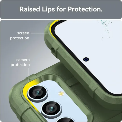 Vista 6 de Funda delgada para Samsung Galaxy A54 5G, resistente funda protectora con grado militar a prueba de golpes, probada contra caídas y protección