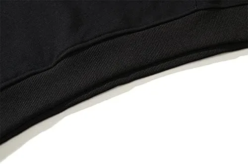 Vista 6 de Uiwuqh Drew Hoodie Embroidered Letters Crew Neck Pullover Long Sleeve Sweatshirt Hip Pop Casual Trend Hoodies