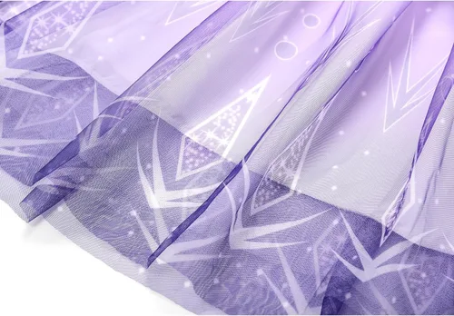 Vista 6 de Princess Dress for Girls Purple Princess Dress Up Clothes with Accessories Halloween Snow Queen Party Cosplay