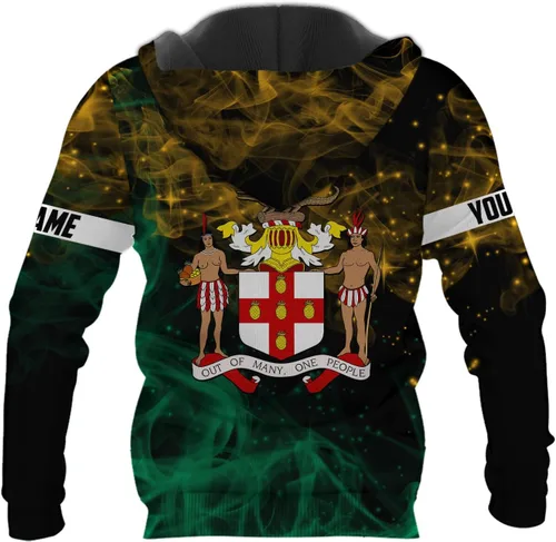 Vista 8 de HomeDesign Sudadera con capucha personalizada de Jamaica, sudaderas con capucha de Jamaica, suéteres de Jamaica, camisas para hombres y mujeres