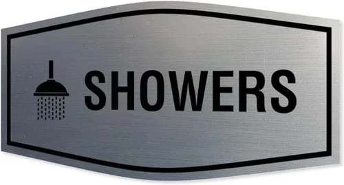 Vista 35 de Fancy Showers - Letrero (negro/plateado), tamaño mediano