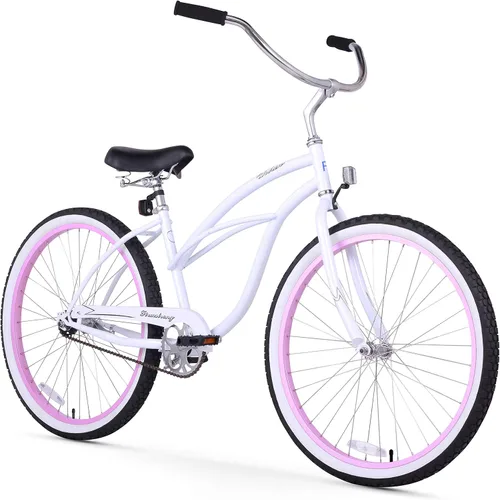Vista 34 de Sixthreezero Urban Lady Beach Cruiser - Bicicleta híbrida de 3 velocidades para mujer