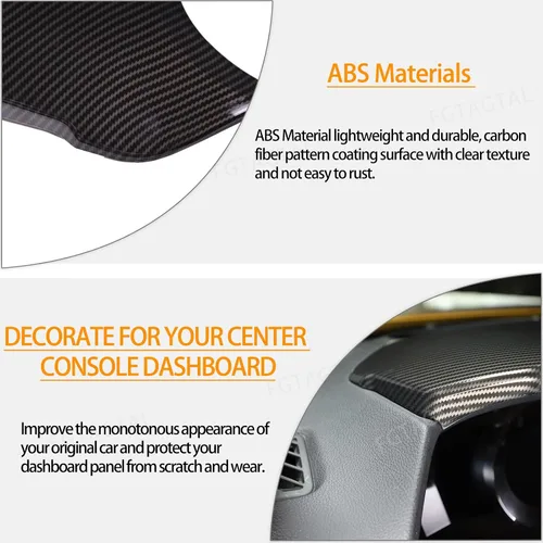 Vista 3 de Cubierta de tablero de consola central para Toyota Supra GR A90 A91 MK5 2019-2025, cubierta de borde de panel de tablero de ABS, bisel de cubierta
