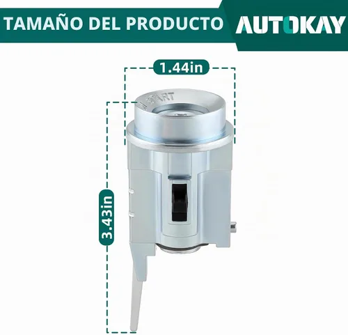 Vista 2 de AUTOKAY Interruptor de encendido y cilindro de cerradura de puerta Compatible con Toyota Tacoma 1999 2000 2001 2002 2003