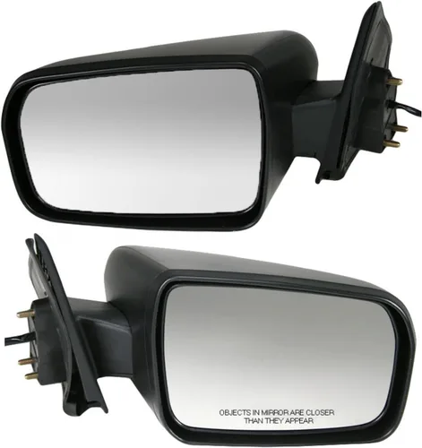 Vista 214 de TRQ Conjunto de 2 piezas de espejo lateral para conductor y pasajero, ajuste eléctrico, sin calefacción, sin memoria, color negro, compatible