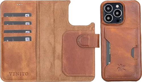Vista 177 de Venito Florence - Funda de piel compatible con Samsung Galaxy S9, extra segura con bloqueo RFID, cartera desmontable para teléfono (gris decolorado)