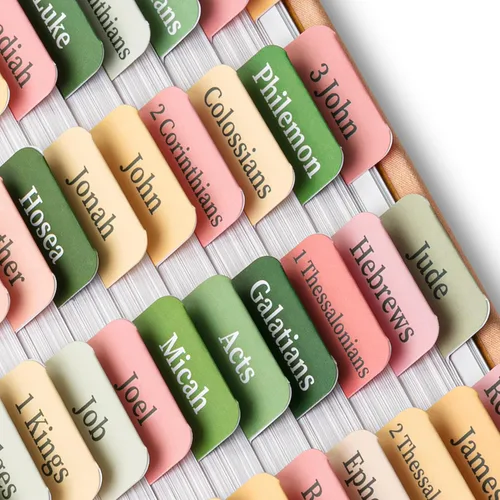 Vista 14 de Mr. Pen - Pestañas de la Biblia, 75 pestañas, tierra otoñal, letras doradas en relieve Laminated Bible Tabs for Women and Men, Bible Tabs for