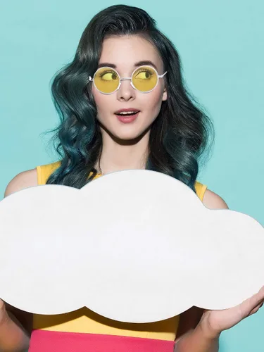 Vista 6 de Juego de accesorios de vestir hippie con gafas hippie y collar con signo de paz
