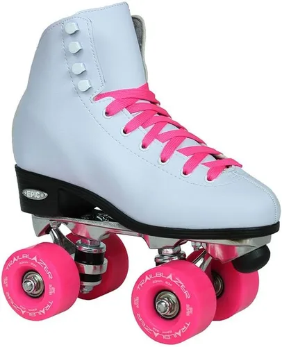 Vista 3 de Epic Skates Patines clásicos de cuatro ruedas con ruedas rosadas