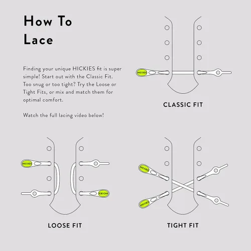 Vista 7 de HICKIES Cordones sin corbata, cordones para zapatos de adultos, elásticos sin ataduras para zapatos deportivos y zapatos planos, talla única, unisex