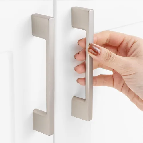 Vista 12 de Paquete de 10 tiradores para gabinete de 3-3/4 pulgadas (96mm) de color negro mate, manijas de gabinete negro para cocina, accesorios de cocina