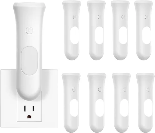 Vista 10 de ROSSEX Farolas de emergencia 4 en 1 para fallas de energía en el hogar, linterna LED recargable con enchufe de pared, linterna de noche con Blanco