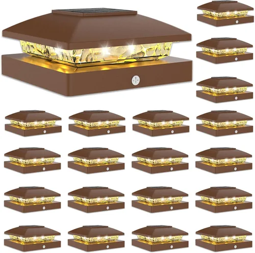 Vista 14 de VOLISUN Luces solares 4x4, paquete de 12 luces negras impermeables para Negro