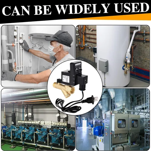 Vista 7 de Bonuci Kit de válvula de drenaje electrónica automática, válvula de agua de drenaje de tanque cronometrada de 110 V para aire comprimido