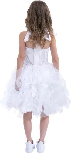 Vista 2 de Vestido tutú para niñas con capas de organza y sauces, traje de cumpleaños, vestido de fiesta de tul con lentejuelas para Pascua, cumpleaños