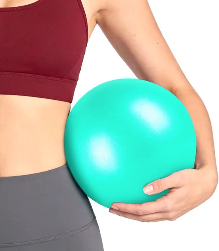 Vista 10 de Pelota de pilates de 9 pulgadas, pelota de ejercicio pequeña, pelota de entrenamiento para barra, pilates, yoga, estabilidad, entrenamiento