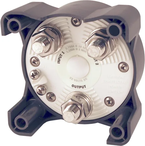 Vista 2 de Blue Sea Systems Interruptor de batería resistente 3003 con desconexión de campo de alternador, 1-2-apagado ambos