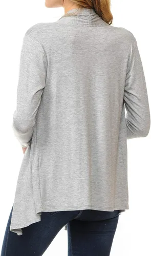 Vista 4 de Cárdigan de punto ligero de manga larga para mujer (S-3XL)