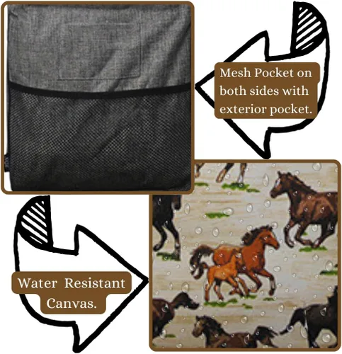 Vista 396 de NGIL Bolsa de comestibles reutilizable extra grande plegable de gran tamaño para comestibles, almacenamiento, picnic, playa, Estampado