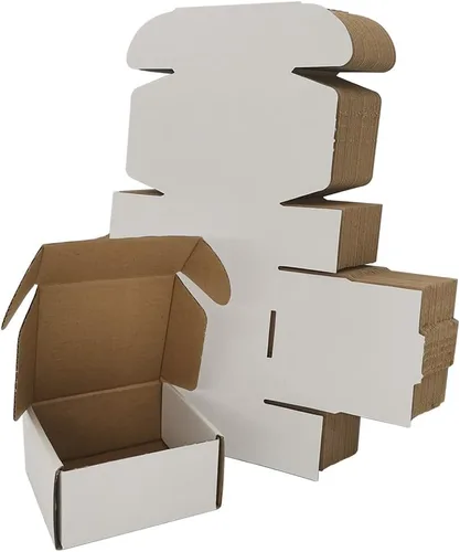 Vista 10 de Paquete de 25 cajas de envío pequeñas de 4 x 4 x 1 pulgadas, sobres de cartón corrugado negro para negocios de embalaje por correo (BK441-25)