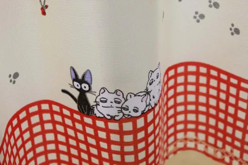 Vista 6 de Studio Ghibuli Kiki's Delivery Service Cafe Curtain Walking Jiji Made in Japan