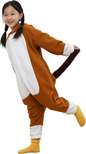 Vista 2 de Pijama unisex de una pieza para niños, disfraz de animal para cosplay de Navidad, Halloween