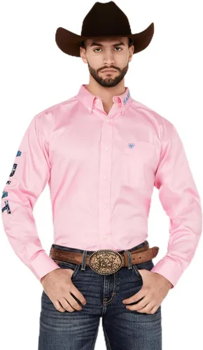 Vista 34 de Ariat Camisa de sarga con logotipo del equipo para hombre