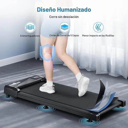 Vista 3 de THERUN Walking Pad with 40" Longer Belt Under Desk Treadmill 300LBS Weight Negro oscuro