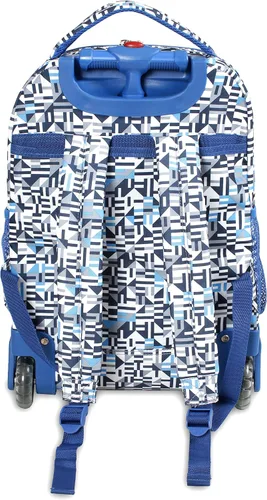 Vista 5 de J World New York Sunny - Mochila con ruedas para niños y adultos, azul (Geo Blue), talla única
