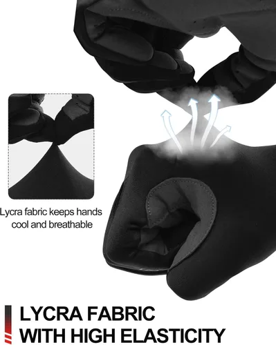Vista 3 de INBIKE Guantes de bicicleta transpirables para hombres y mujeres, guantes de ciclismo con almohadilla de dedo completo, pantalla táctil, bicicleta