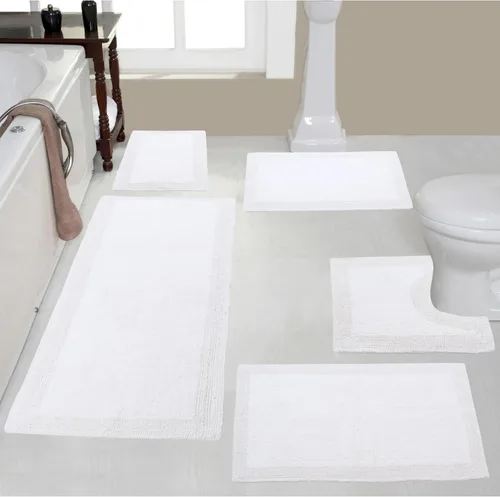 Vista 72 de Home Weavers Luxury Collection 100% Cotton Reversible Bathroom Rugs Set, Washable Rug, Soft Cotton Extra Soft and Absorbent Bath Rug, Kitchen Mat, 2