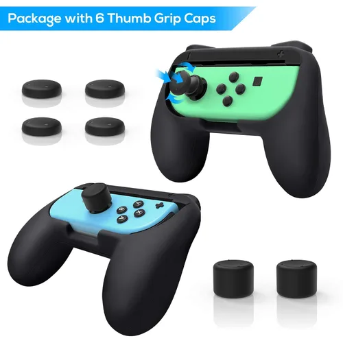 Vista 4 de FastNail Nintendo control switch joy-con agarre Negro