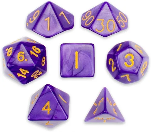 Vista 11 de Wiz Dice Serie II - Juego de dados poliédricos para juegos de rol de mesa de aventura con una bolsa de dados - Juego de dados DND, adecuado