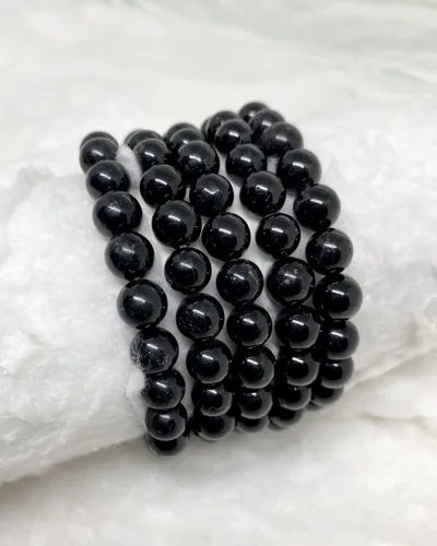 Vista 5 de Soothing Crystal Bracelets for Women Men 8mm Round Stone Beaded 75-Inch Stretch Chakra Bracelet for Healing Positivity Anxiety Gemstone Spiritual