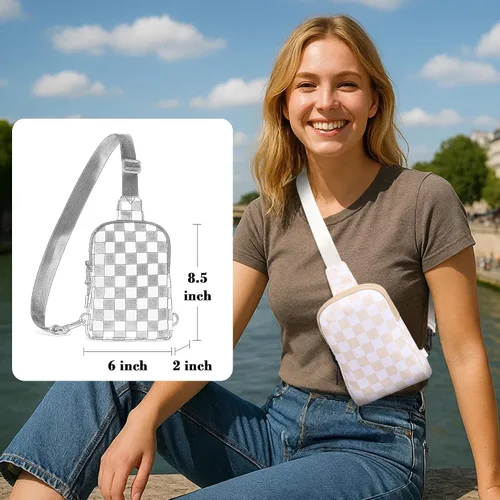 Vista 2 de INICAT Bolsos cruzados pequeños de nailon para mujer, bolsa de 1 litro para hombre, bolsa de hombro, riñonera, artículos esenciales de viaje