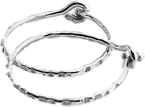 Vista 44 de Aretes de plata de ley abiertos para cartílago, tragus, delgados, calibre 22
