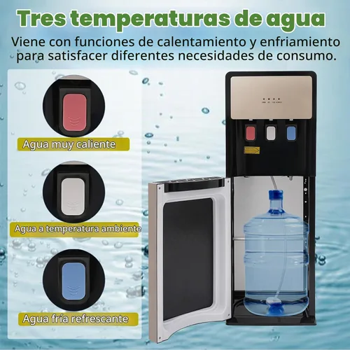 Vista 3 de Dispensador de enfriador de agua para botella de 5 galones (Champaign Gold)