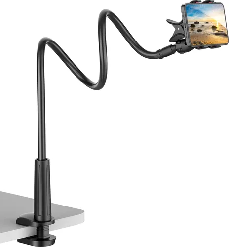 Vista 8 de Soporte para Teléfono Celular de Cuello de Cisne, Soporte Universal Flexible 360 para Teléfono, Soporte Perezoso con Abrazadera de Brazos Largos