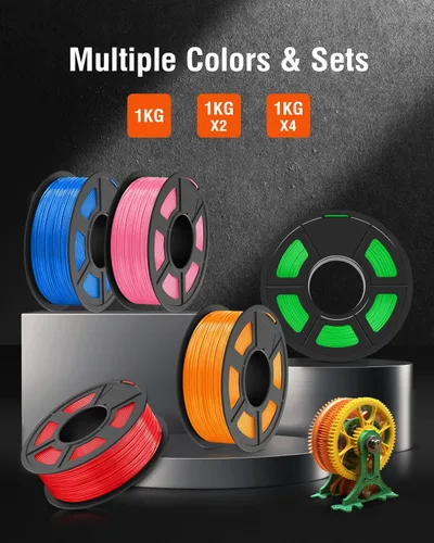 Vista 9 de SUNLU - Filamento ABS para impresora 3D de 1.75 mm, altamente resistente y duradero, resistencia al calor, excelente dureza, compatible con el 99%