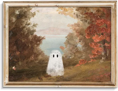 Vista 52 de uniro Arte de Pared de Pintura Rústica de Calabaza de Otoño, Pintura de Naturaleza Muerta de Calabaza, Arte Rústico de Otoño, Impresión de Pared
