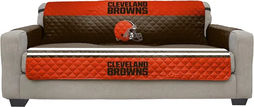 Vista 24 de Pegasus Sports NFL NFL - Protector reversible para sofá de la NFL, con correas elásticas, 75 x 110 pulgadas