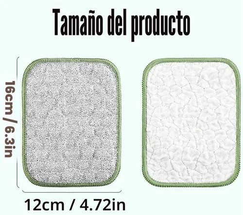 Vista 4 de Generic Trapos multiusos de alambre para lavar platos, 5 piezas, plata, paños de cocina casuales de 2 x 4 pulgadas
