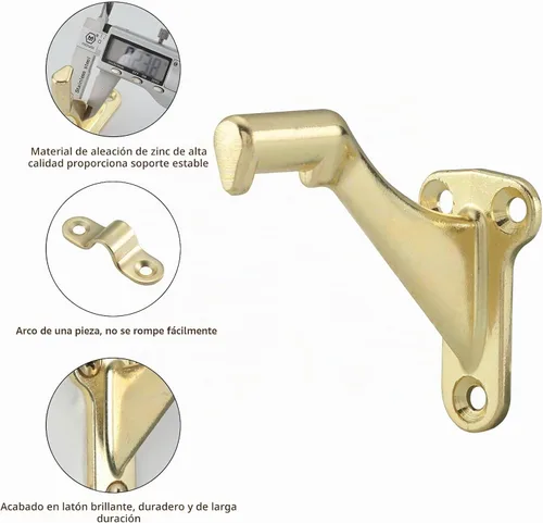 Vista 2 de HOME MASTER HARDWARE Soportes de barandilla de mano para escaleras, paquete